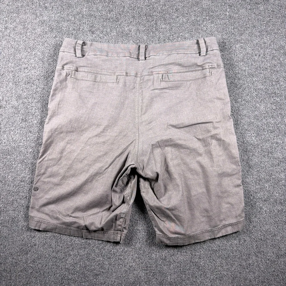 Lululemon Commission Shorts Mens 34 Gray Cotton Blend Stretch Chino 10
